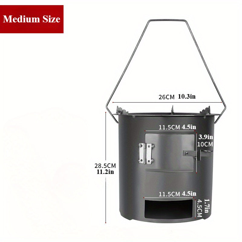Wood Burning Camping Stove | Portable Outdoor Cooking Stove
