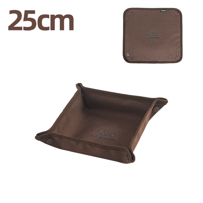 Folding Camp Storage Tray | Snap Corner Gear Organizer