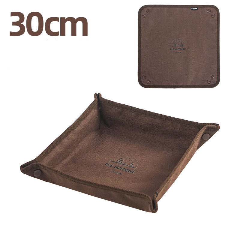 Folding Camp Storage Tray | Snap Corner Gear Organizer