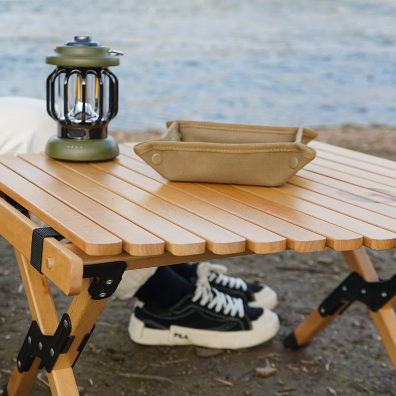 Folding Camp Storage Tray | Snap Corner Gear Organizer