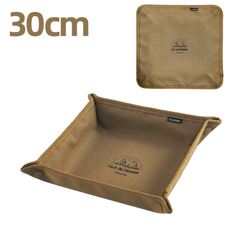 Folding Camp Storage Tray | Snap Corner Gear Organizer