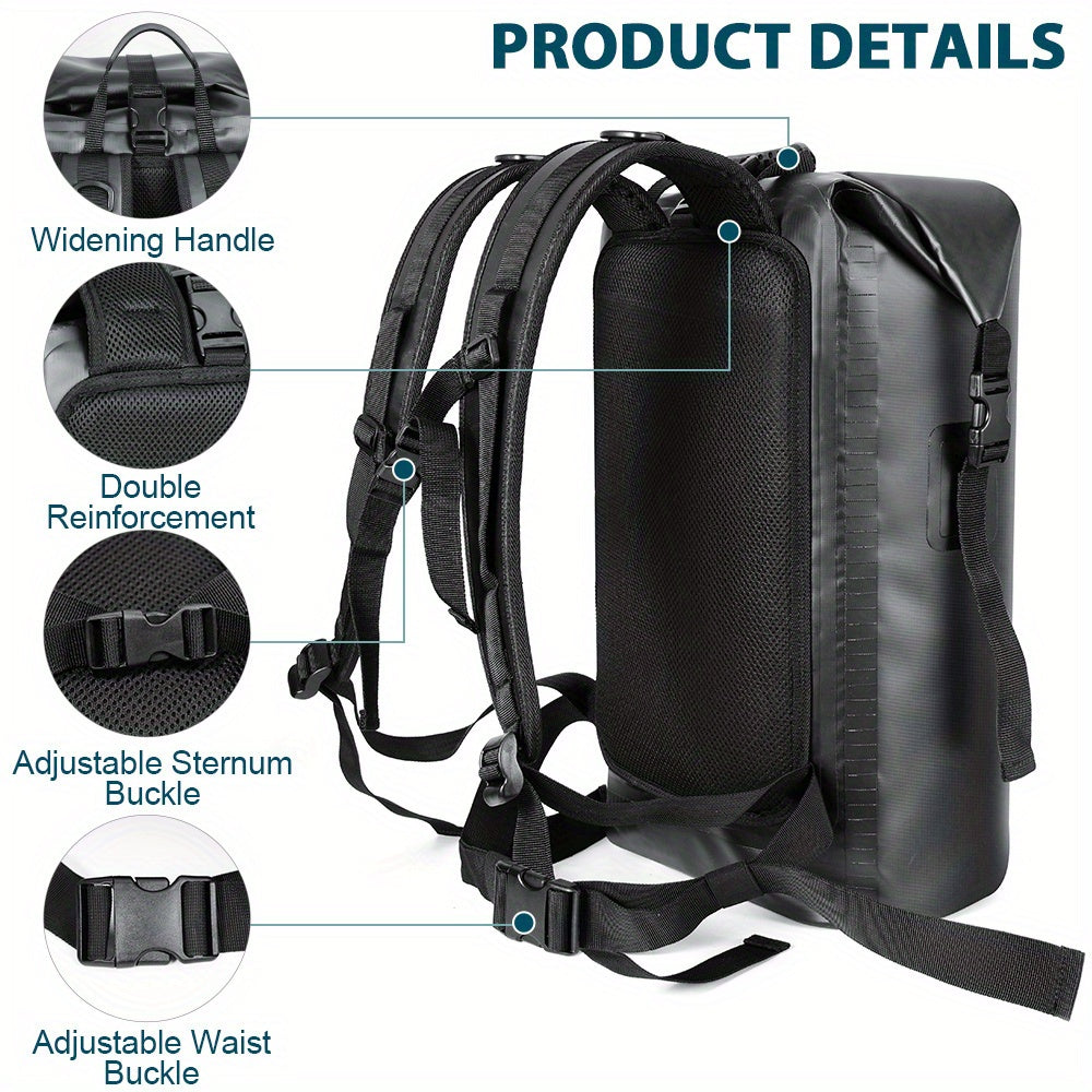 35L Waterproof Dry Bag Backpack | Roll-Top Camping & Kayak Backpack