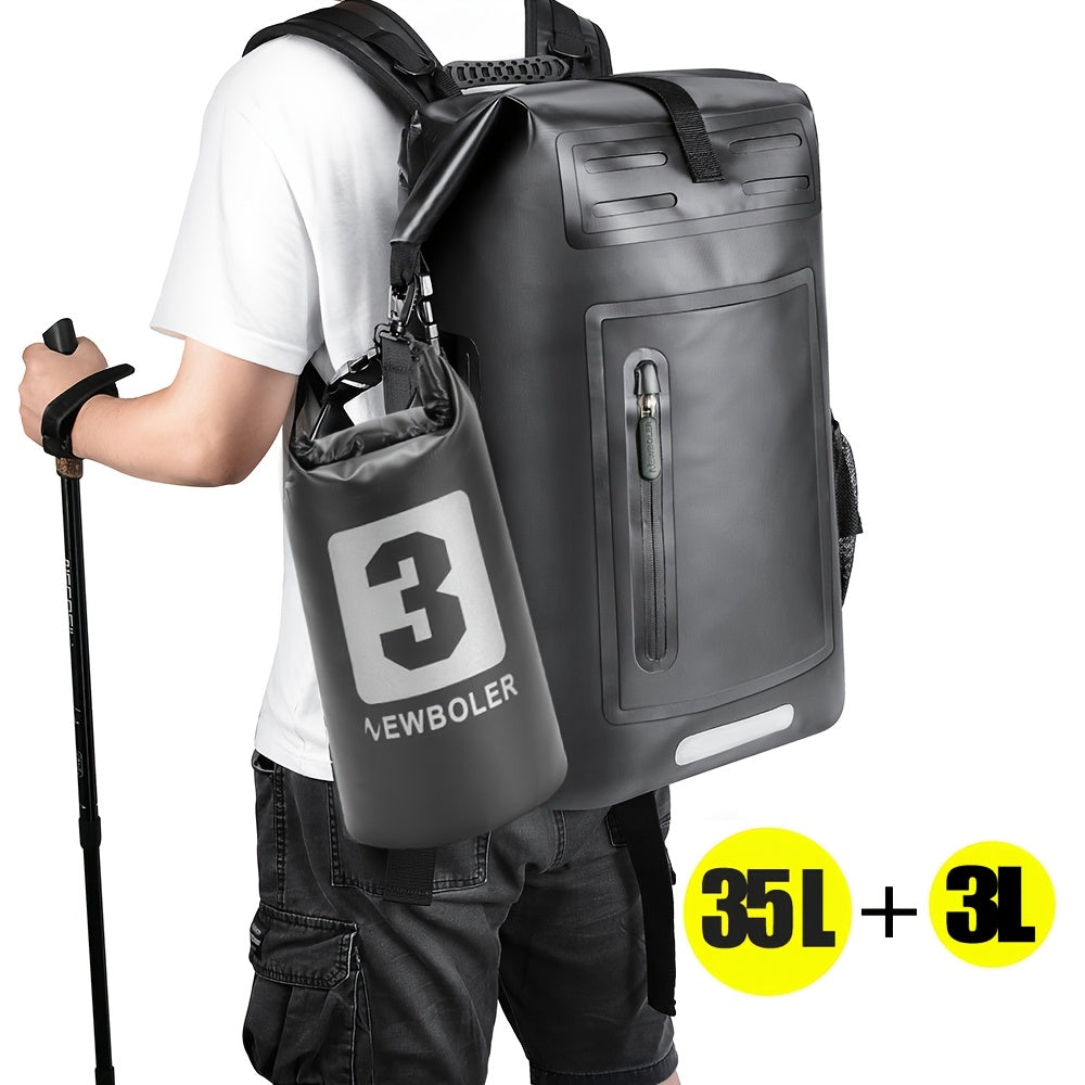 35L Waterproof Dry Bag Backpack | Roll-Top Camping & Kayak Backpack