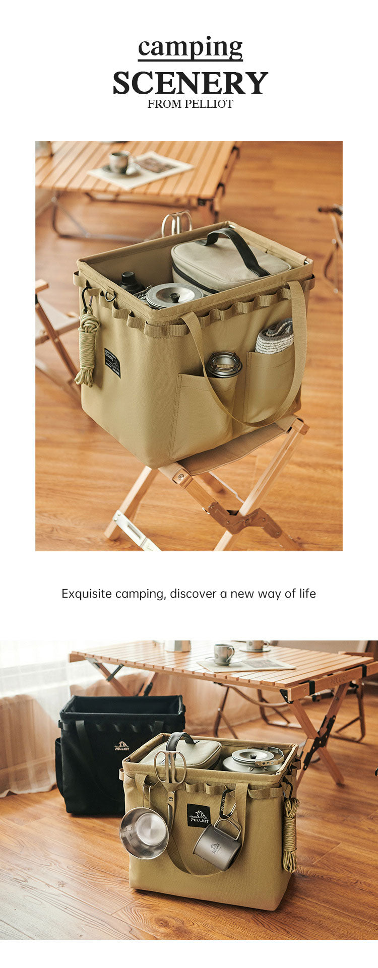Camp Storage Tote | Folding Camp Kitchen Organizer