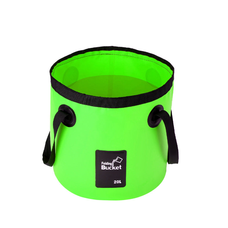 Outdoor Fishing Camping Waterproof Bucket PVC Foldable Water Bucket Bag Car Washing Bucket Portable Camping Water Storage Bag
