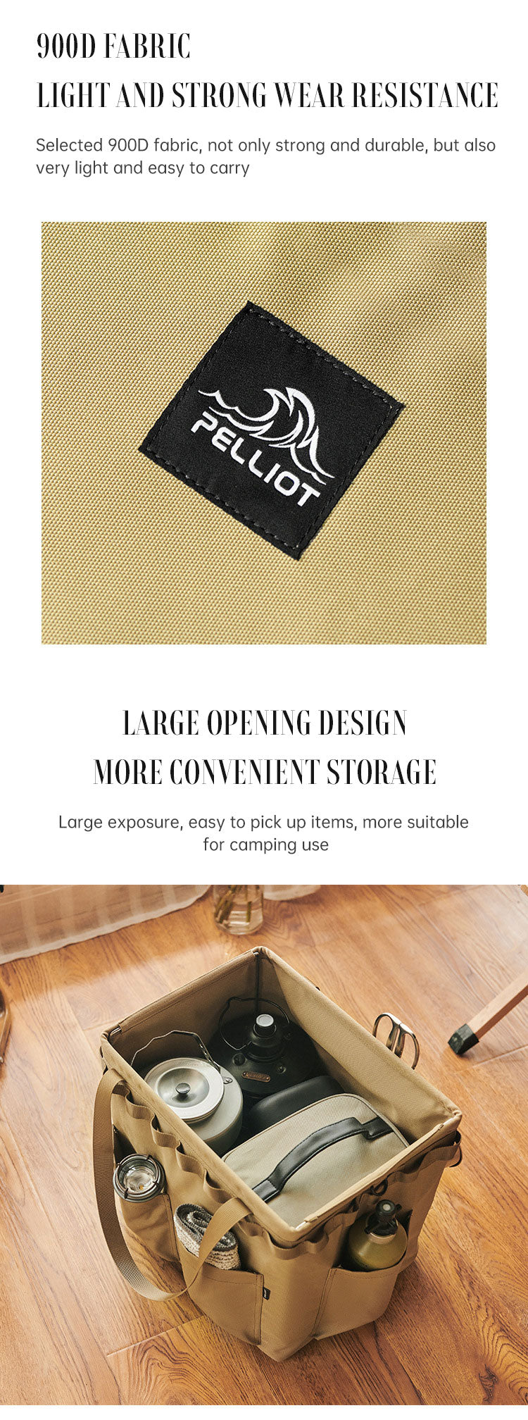 Camp Storage Tote | Folding Camp Kitchen Organizer