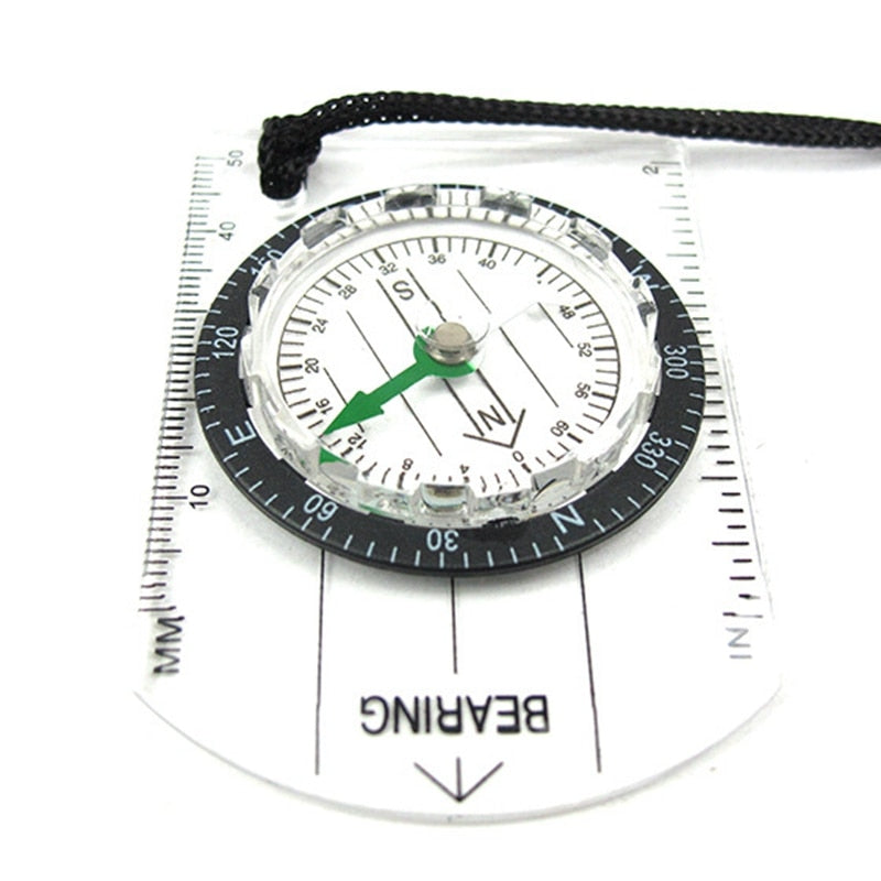 Baseplate Compass with Map Ruler | Hiking & Camping Navigation Compass
