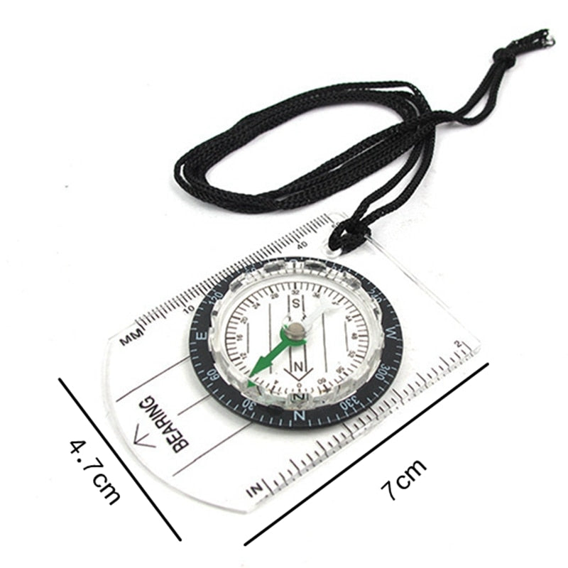 Baseplate Compass with Map Ruler | Hiking & Camping Navigation Compass