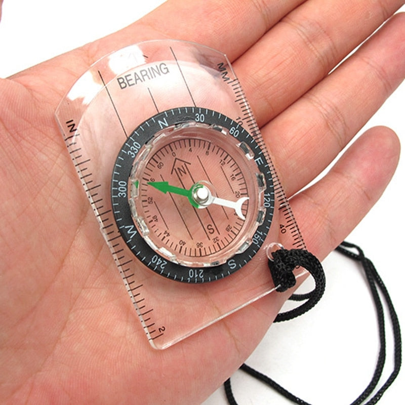 Baseplate Compass with Map Ruler | Hiking & Camping Navigation Compass