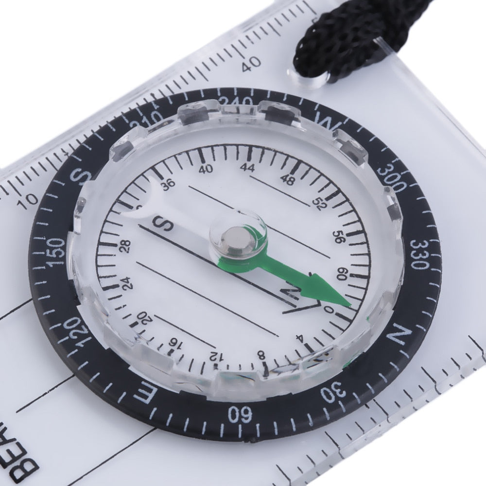 Baseplate Compass with Map Ruler | Hiking & Camping Navigation Compass
