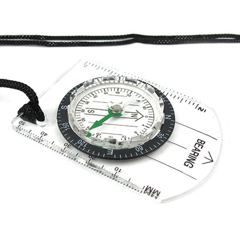 Baseplate Compass with Map Ruler | Hiking & Camping Navigation Compass