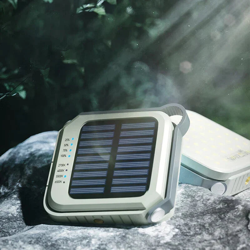 Solar Rechargeable Camping Lantern | IPX6 Waterproof LED Camp Light