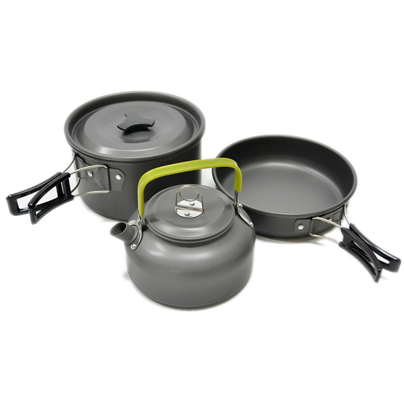 Camping Cookware Set | 2-3 Person Pot, Pan & Kettle Kit