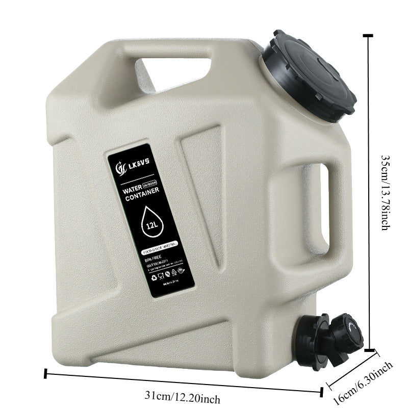 12L Water Container with Spigot | Camping Water Storage Jug