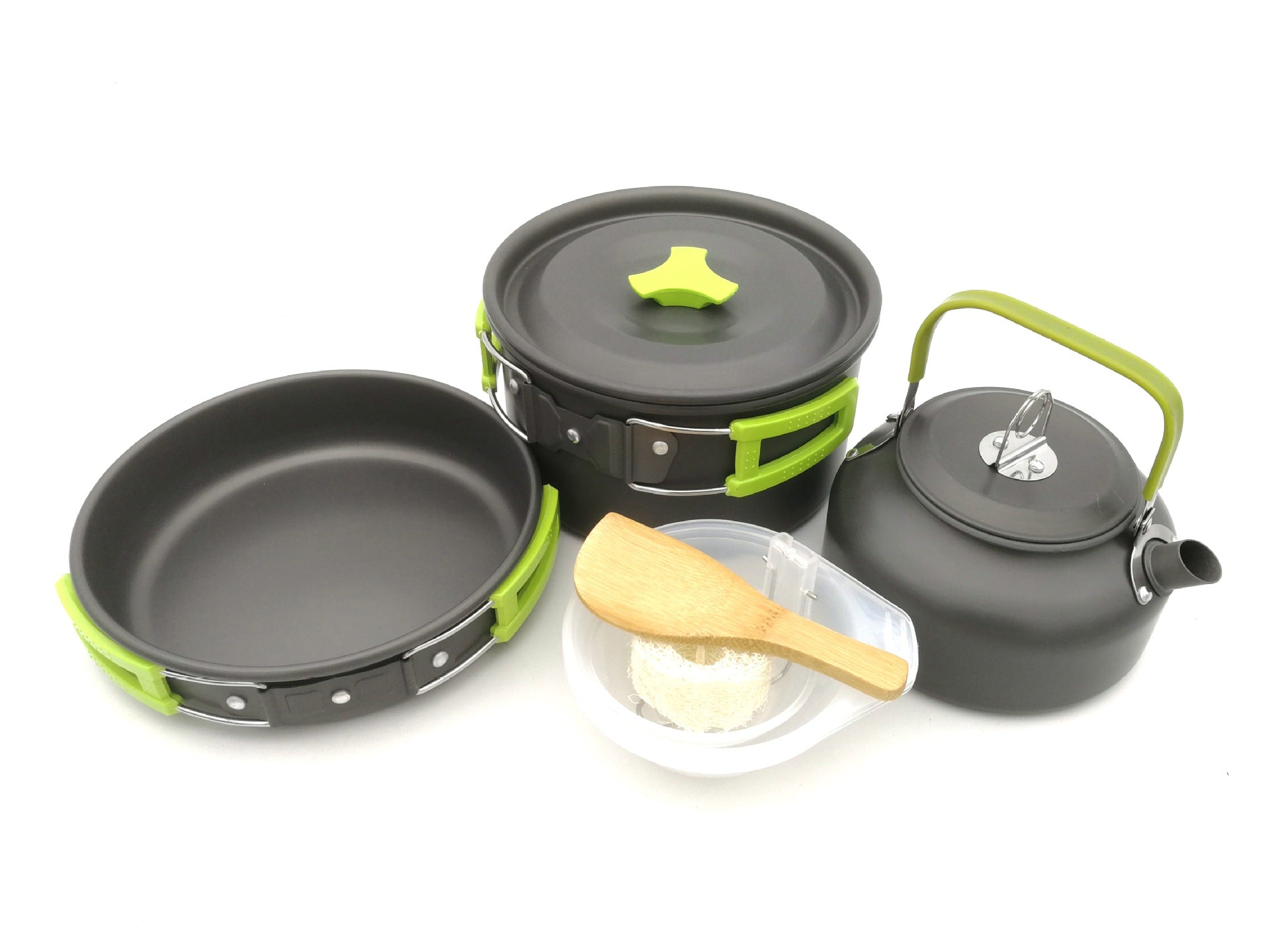 Camping Cookware Set | 2-3 Person Pot, Pan & Kettle Kit